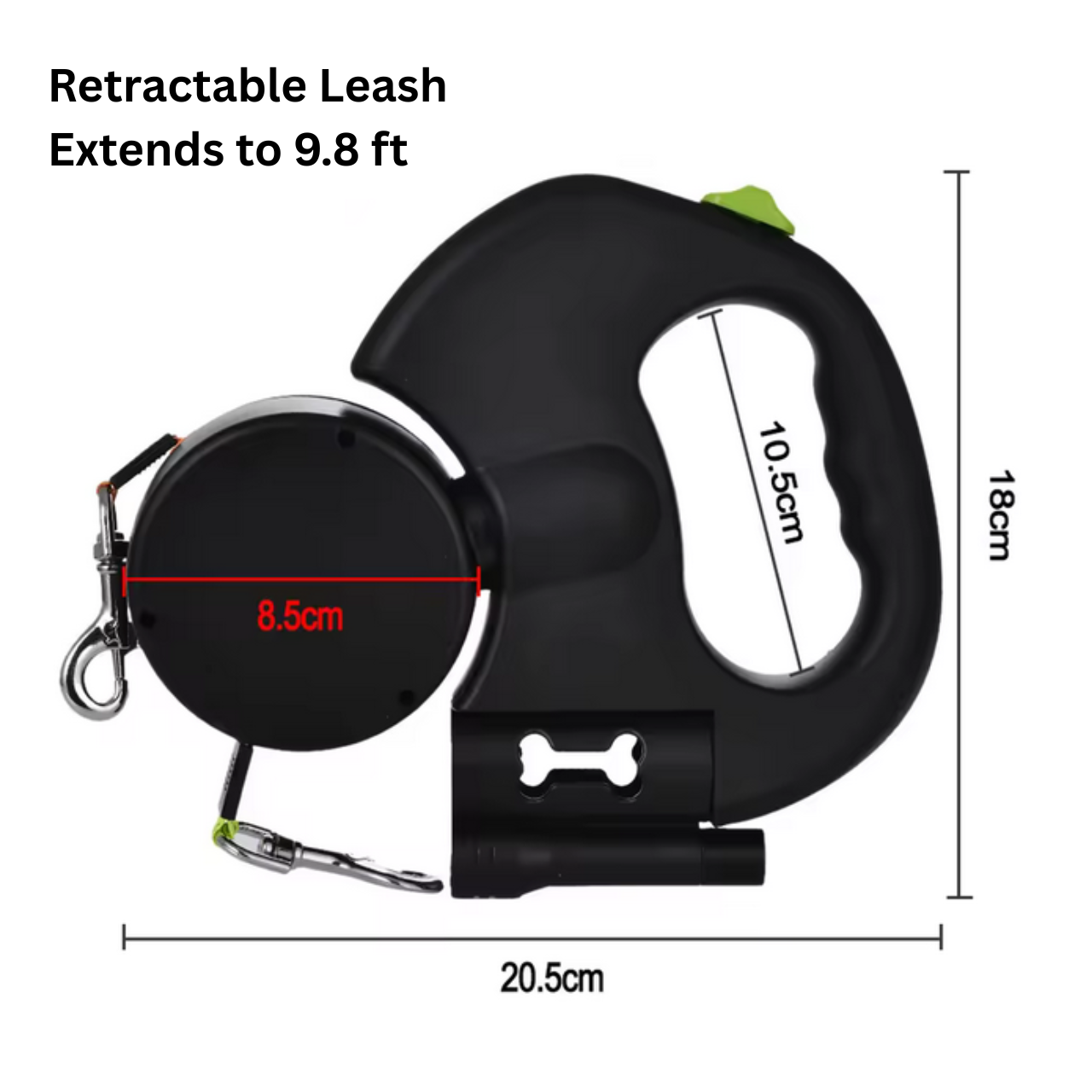 Dual Retractable Tangle-Free Dog Leash