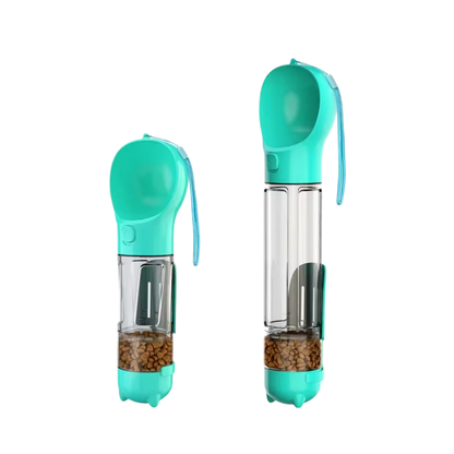 3-in-1 Portable Dog Water Bottle & Food Dispenser