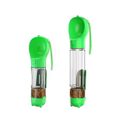 3-in-1 Portable Dog Water Bottle & Food Dispenser