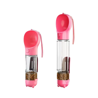 3-in-1 Portable Dog Water Bottle & Food Dispenser