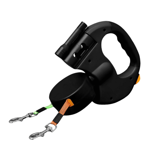 Dual Retractable Tangle-Free Dog Leash