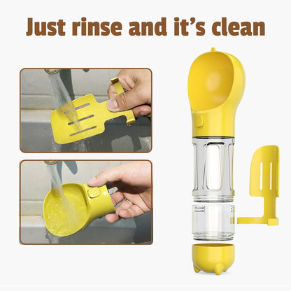 3-in-1 Portable Dog Water Bottle & Food Dispenser